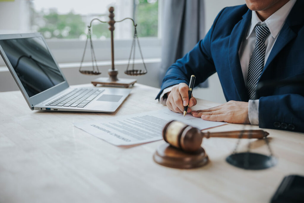 Bankruptcy Lawyer at Desk